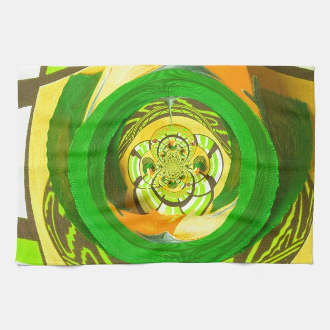 Golden Elegance: Beautiful African Yellow Rose Art Tea Towel (Horizontal)