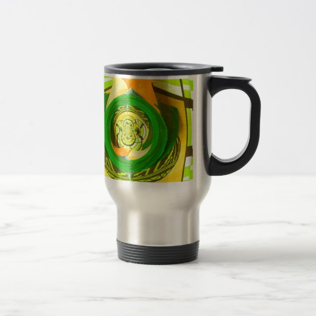 Golden Elegance: Beautiful African Yellow Rose Art Travel Mug (Right)