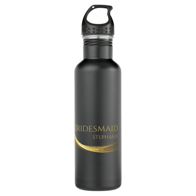 Golden Elegance-Bridesmaid- 710 Ml Water Bottle (Front)