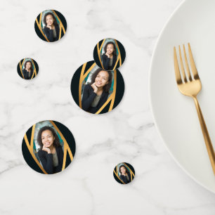 Golden Elegance Class Of Photo Graduation Confetti