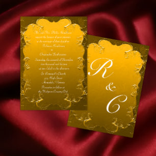 Golden Elegance Classic Wedding Invitation