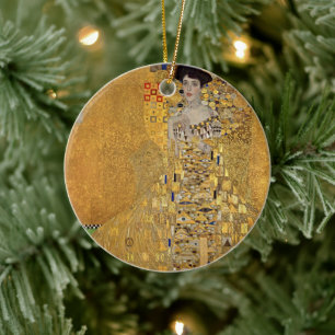 Golden Elegance: Gustav Klimt's Masterpiece Ceramic Tree Decoration