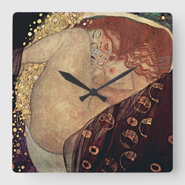 Golden Elegance: Klimt-Inspired Clock (Front)
