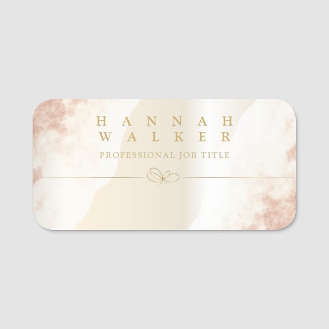 Golden elegance name tag (Front)