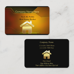Golden Elegance Real Estate Business Card