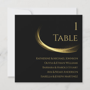 Golden Elegance-Seating Chart Invitation