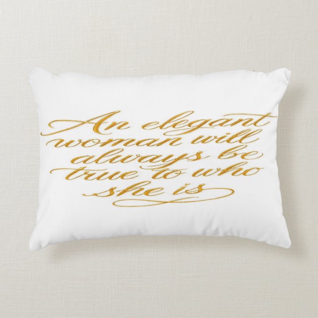 Golden Elegance Throw Pillow (Front)