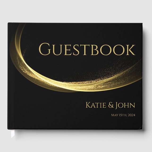 Golden Elegance-Wedding- Guest Book (Front)