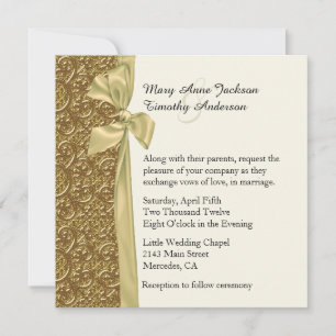 Golden Elegance Wedding Invitation