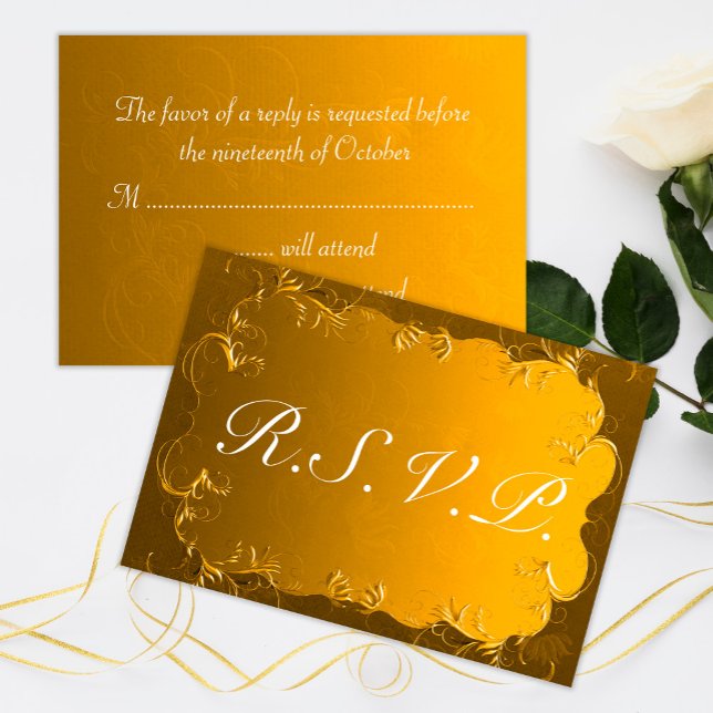 Golden Elegance Wedding RSVP (Creator Uploaded)