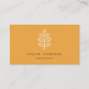 Golden Elegant Botanical Tropical Branch Business Card