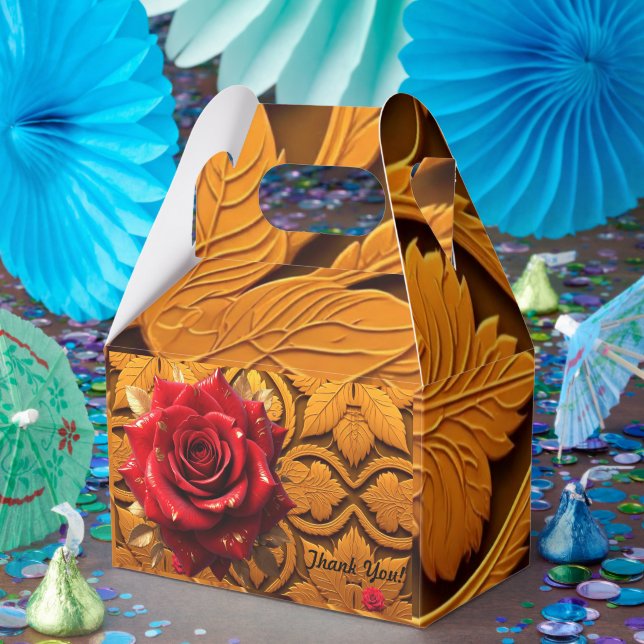 "Golden Elegant Charm" Favour Box (Party)