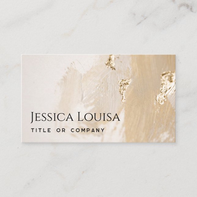 Golden Elegant Minimalist Jewellery Business Card (Front)
