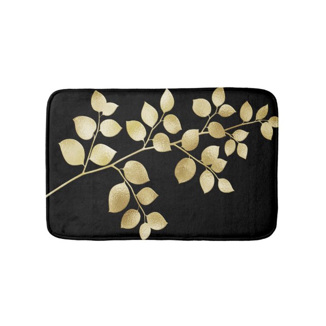Golden elegant modern bath mat (Front)
