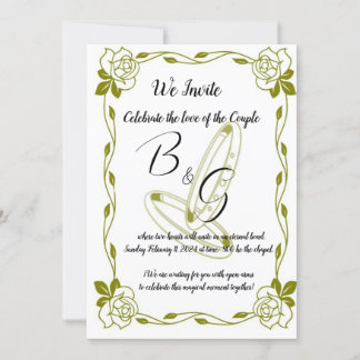 Golden Elegant Wedding Invitation