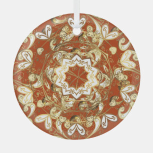 Golden elements: vintage seamless pattern. glass tree decoration