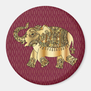 Golden Elephant Magnet