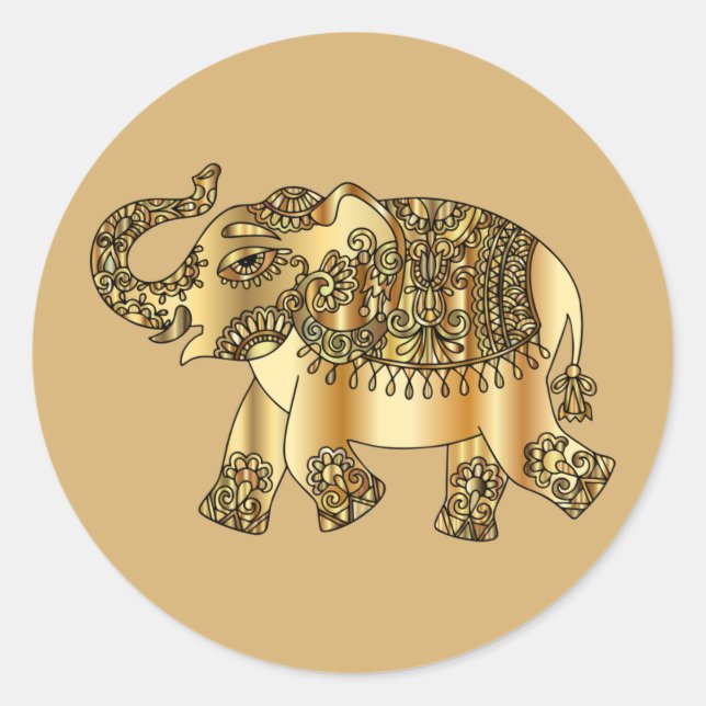 Golden Elephant Stickers (Front)