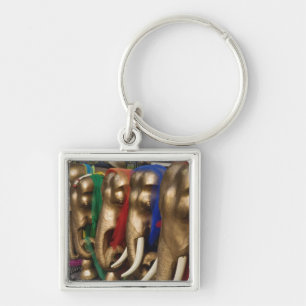 Golden Elephants Key Ring