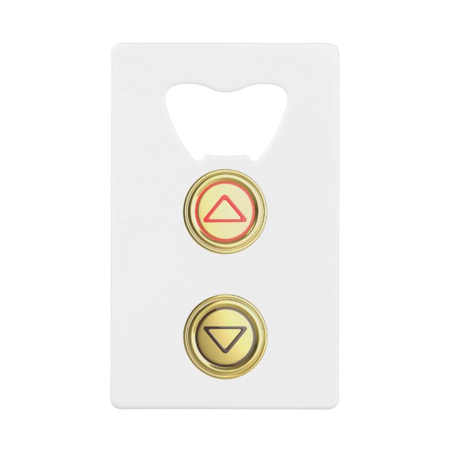Golden elevator buttons for up and down (Front)