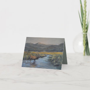 Golden Elk  Thank You Card