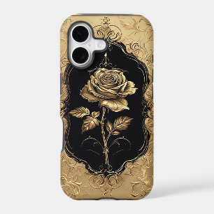 Golden Embellished Rose Decoration