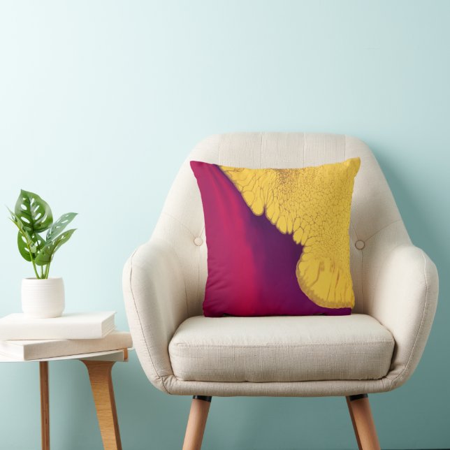 Golden Ember Abstract Cushion (Chair)