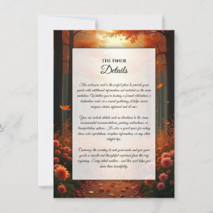 Golden Ember Autumn Woodland Stroll Invitation