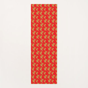 Golden embossed Japanese cranes Yoga Mat