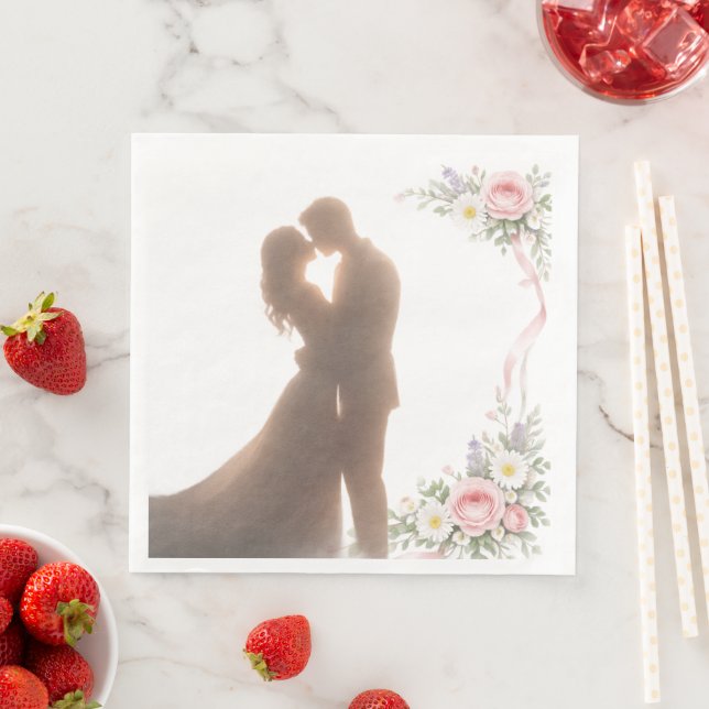 Golden Embrace at Sunset -  Romantic Napkin (Insitu)