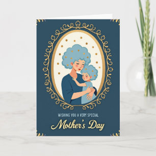 Golden Embrace Mothers Day Card