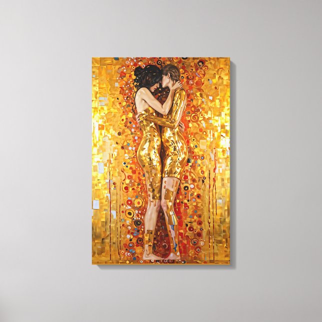 “Golden Embrace” Precious and Indestructible Canvas Print (Front)