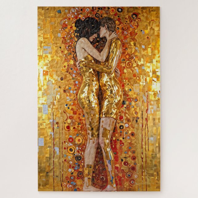 “Golden Embrace” Precious and Indestructible Jigsaw Puzzle (Vertical)