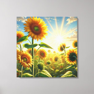 Golden Embrace Sunflower  Canvas Print