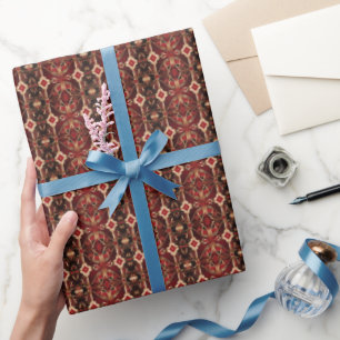 Golden Embrace Valentines Day Wrapping Paper