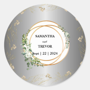 Golden Enchantment: Personalised Botanical Sticker