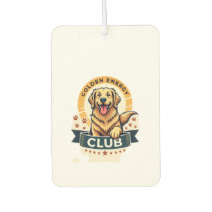 Golden Energy Club Golden Retriever Vintage Dog Lo Car Air Freshener