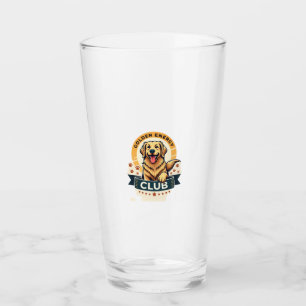 Golden Energy Club Golden Retriever Vintage Dog Lo Glass