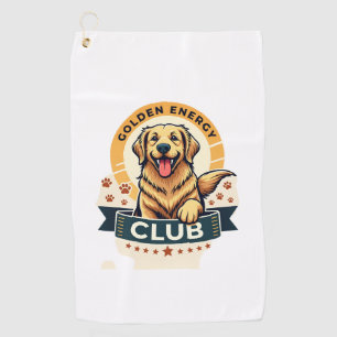 Golden Energy Club Golden Retriever Vintage Dog Lo Golf Towel