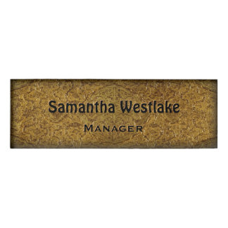 Golden "Engraved Look" Name Tag