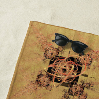 Golden Entanglement  Beach Towel