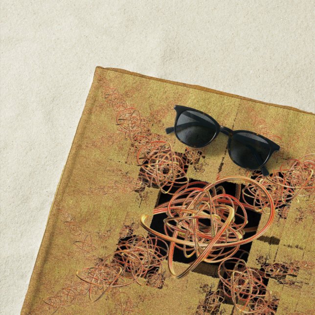 Golden Entanglement  Beach Towel (In Situ)
