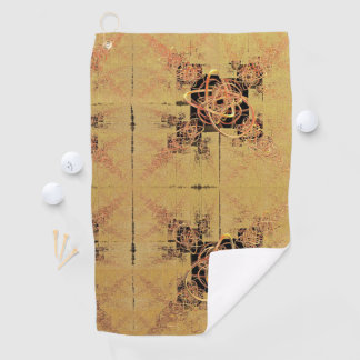 Golden Entanglement Golf Towel