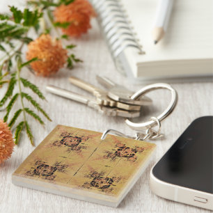 Golden Entanglement Key Ring