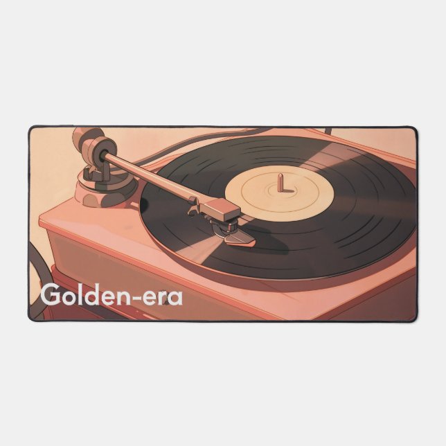 Golden-Era Spin: Classic Cuts Desk Mat (Front)