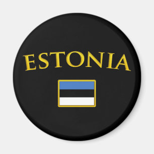 Golden Estonia Magnet