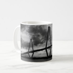 Golden Evening At Arthur Ravenel Grayscale Coffee Mug