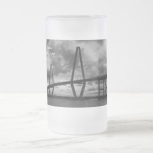 Golden Evening At Arthur Ravenel Grayscale Frosted Glass Beer Mug