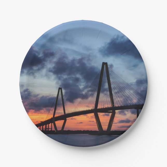 Golden Evening At Arthur Ravenel Paper Plate (Front)
