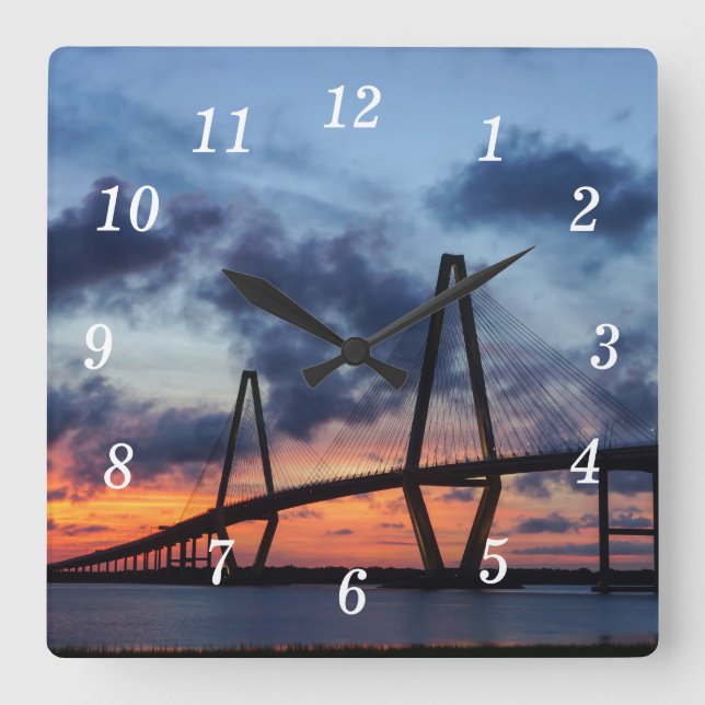 Golden Evening At Arthur Ravenel Wall Clock (Front)